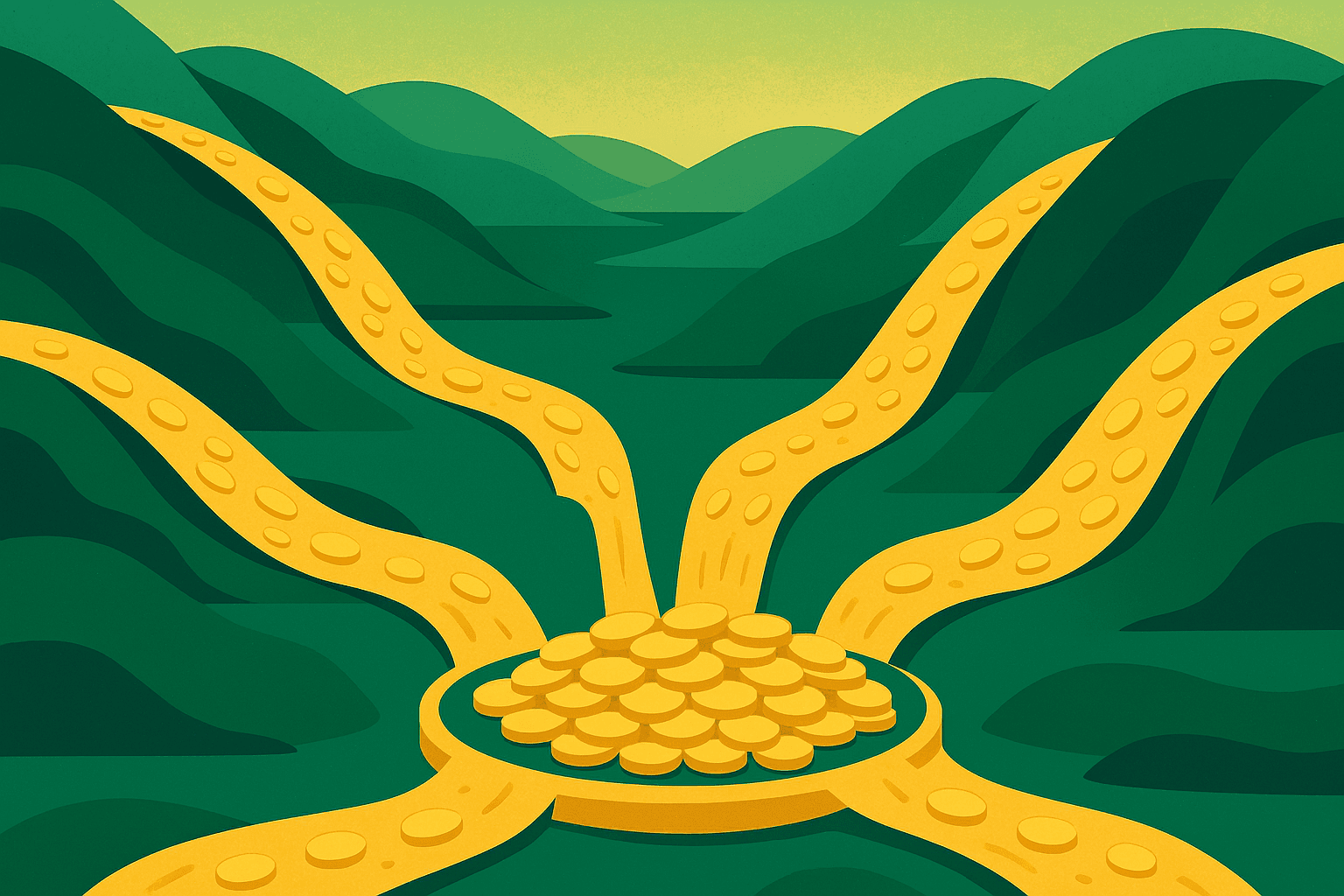 Various income stream concepts illustration